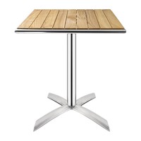 Table bistro carrée plateau basculant frêne 73(H)x60x60cm