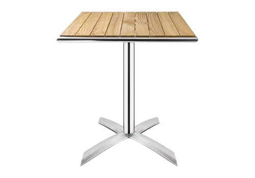  Bolero Table bistro carrée plateau basculant frêne 73(H)x60x60cm 