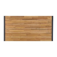 Table industrielle rectangulaire acier et acacia 74(H)x180x90cm