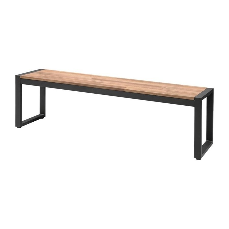 Bancs industriels en acier et acacia Bolero 45(H)x160x38cm (lot de 2)