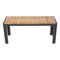 Bancs en acier et acacia Bolero (lot de 2) 45(H)x100x35cm