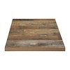 ProChef Bolero plateu de table carré effet bois vielli 70x70cm