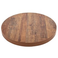 Plateau de table rond Bolero 60cm effet bois vieilli