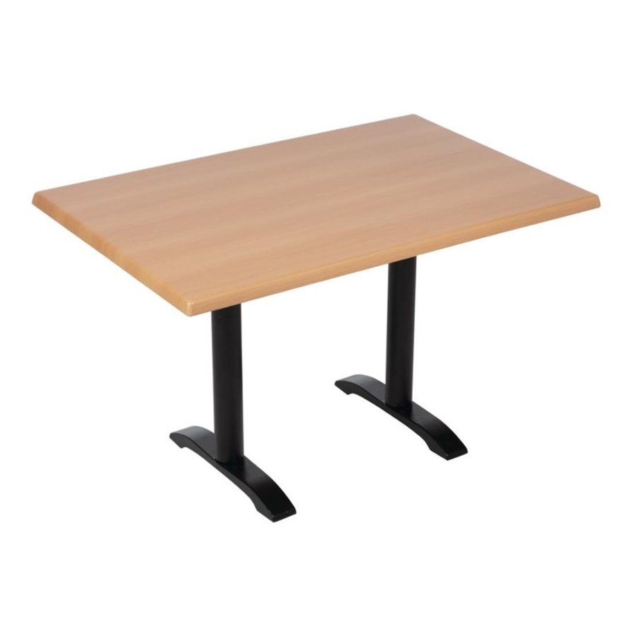 Plateau de table rectangulaire pré percé bolero coloris  hêtre  120Lx80Lx3Hcm