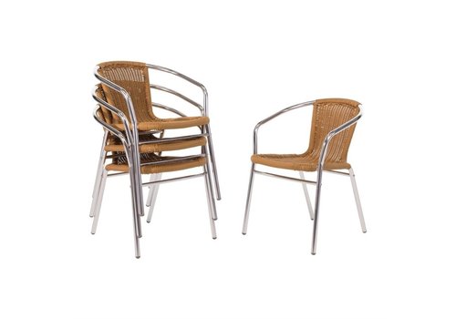  ProChef Fauteuils en rotin et aluminium empilables 73,5Hx53Lx58Pcm 