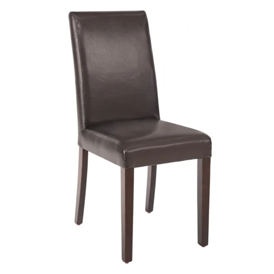 Chaises en simili cuir Bolero marron foncé 94Hx40.5Lx50Pcm