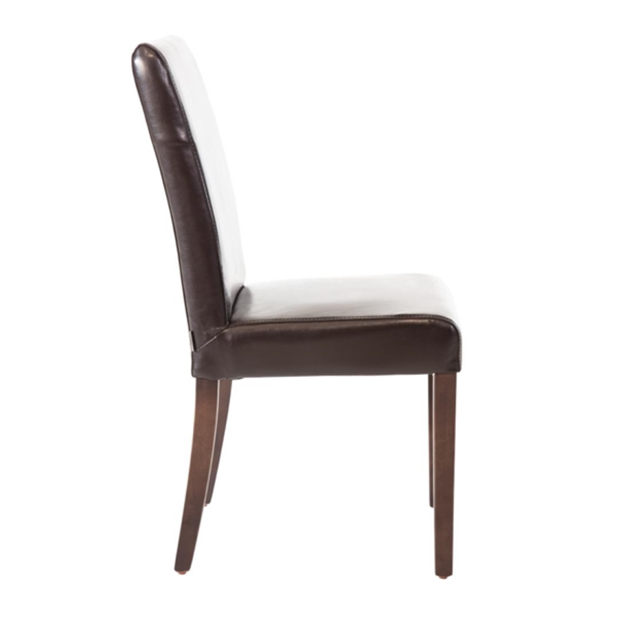 Chaises en simili cuir Bolero marron foncé 94Hx40.5Lx50Pcm