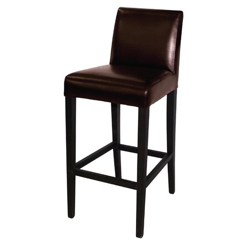  Bolero Tabouret de bar haut l Dossier en simili cuir marron foncé l H103 cm 