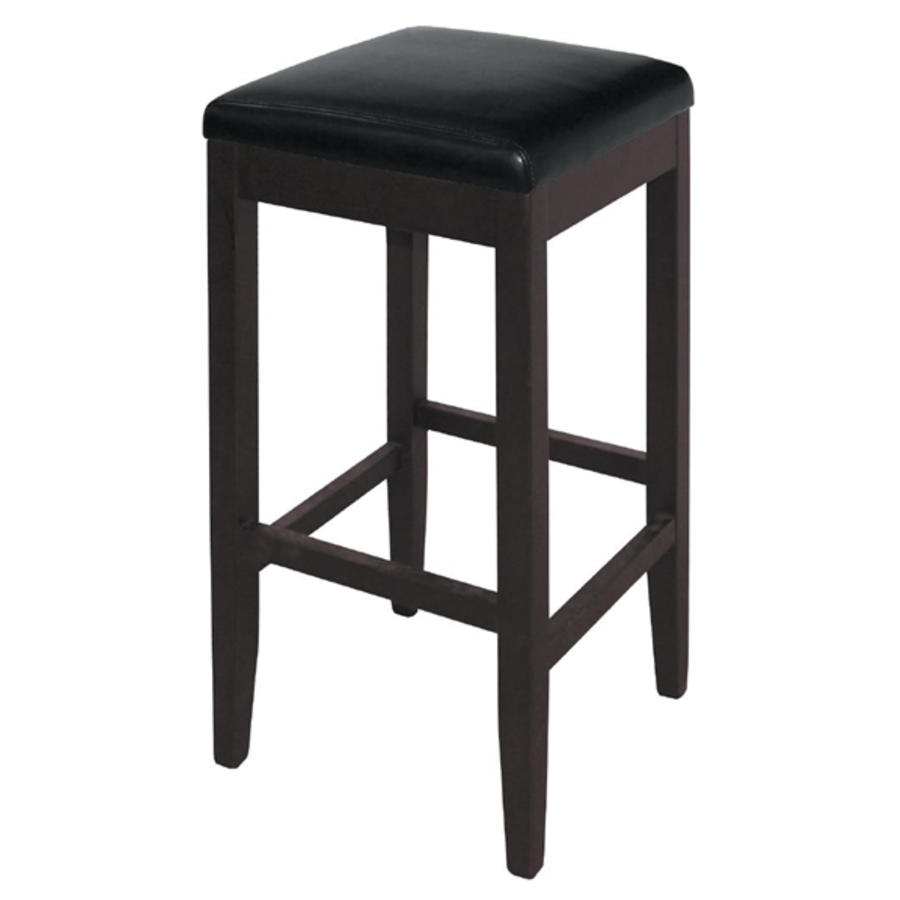 Tabourets de bar haut en simili cuir Bolero noirs 76Hx41Lx41Pm