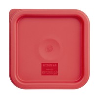 Couvercle polyéthylène carré rouge 17Hx192Lx192P mm