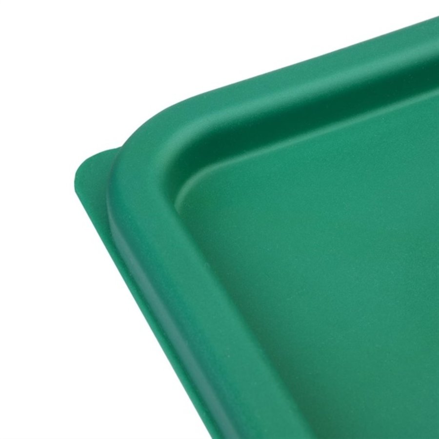 Couvercle polyéthylène carré vert 17Hx295Lx295P mm