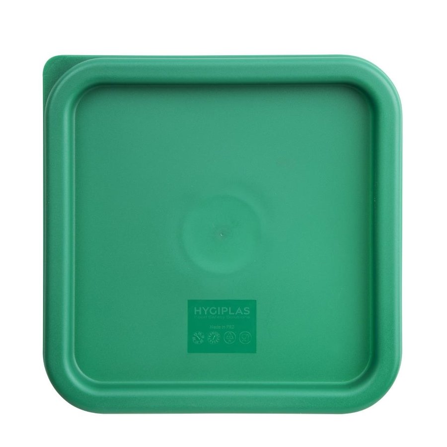 Couvercle polyéthylène carré vert 17Hx231Lx231P mm