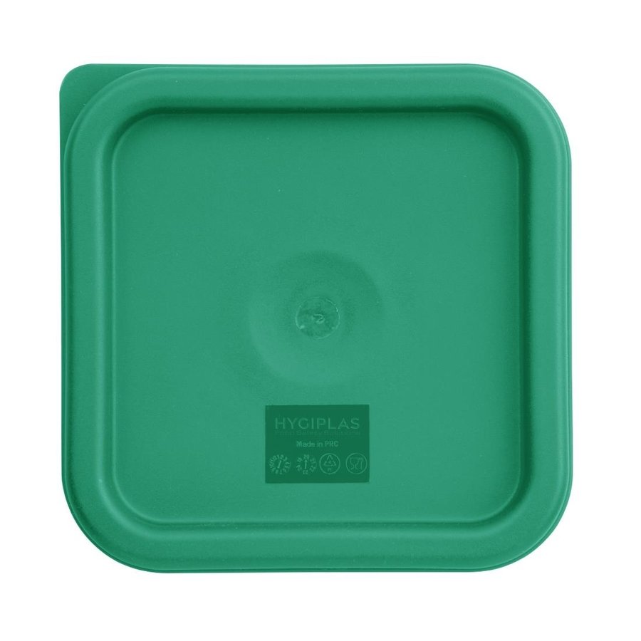 Couvercle polyéthylène carré vert 17Hx192Lx192P mm