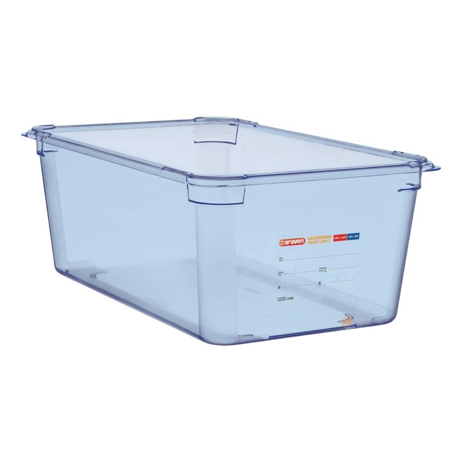 Boîte hermétique bleue en ABS sans BPA GN1/1  20Hx53Lx32.5Pcm