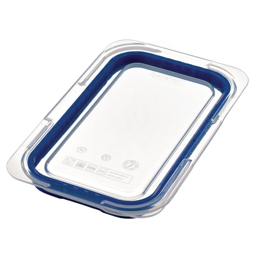 Couvercle bleu en ABS sans BPA GN1/4 26,5(L) x 16,3(P)cm