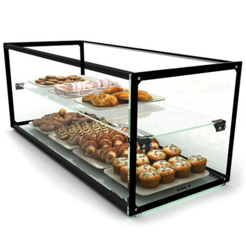  ProChef Vitrine d'exposition neutre 2 niveaux 2 dimensions (avec ou sans LED) 