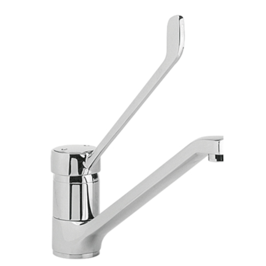 Robinet mélangeur pivotant / Inox / 24 cm