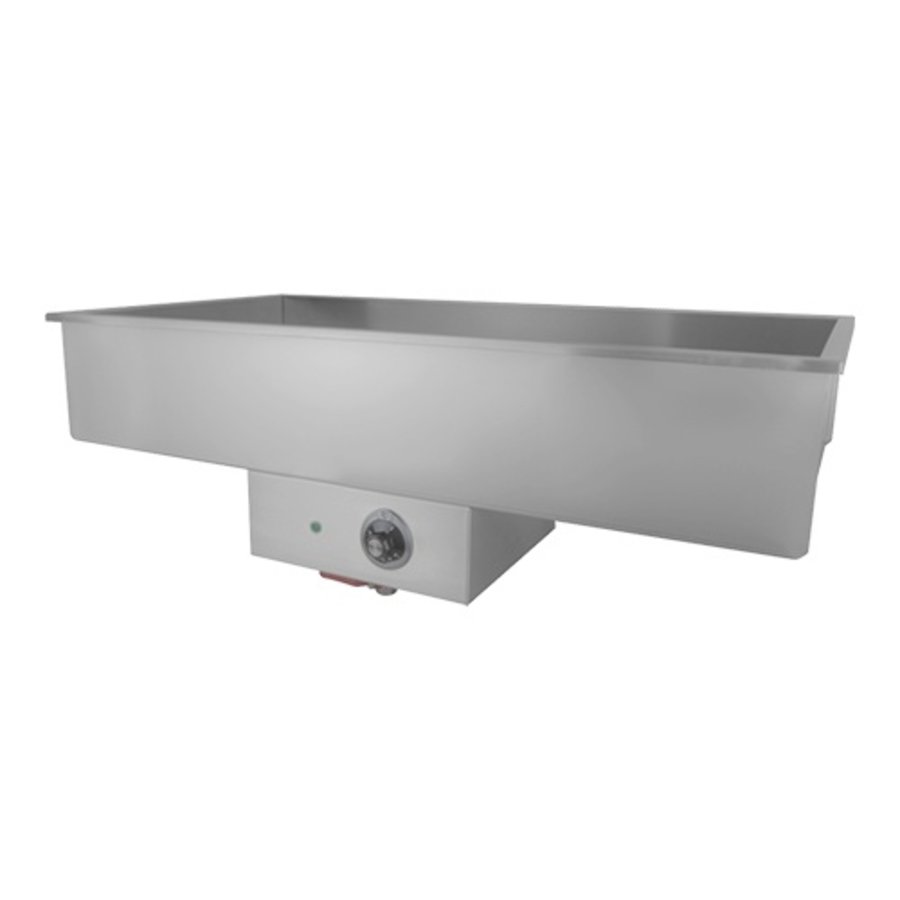 Bain marie encastrable en acier inoxydable 30H x 100L x 55P cm