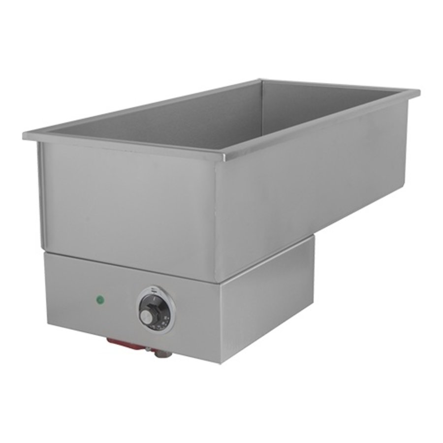 Bain marie encastrable en acier inoxydable 30H x 34.5L x 72.3P cm