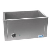 Bain marie encastrable en acier inoxydable 29.1H x 55L x 34.5P cm