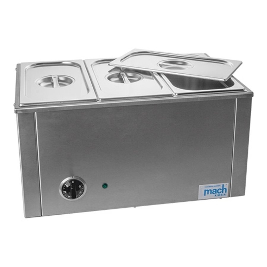 Bain marie encastrable en acier inoxydable 29.1H x 55L x 34.5P cm