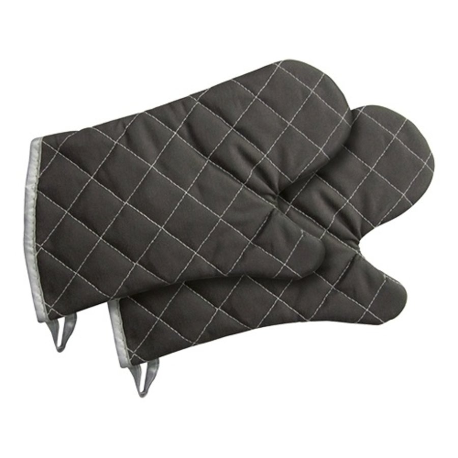 Gants de sécurité noirs en coton 25cm résistant jusqu'à 200°C