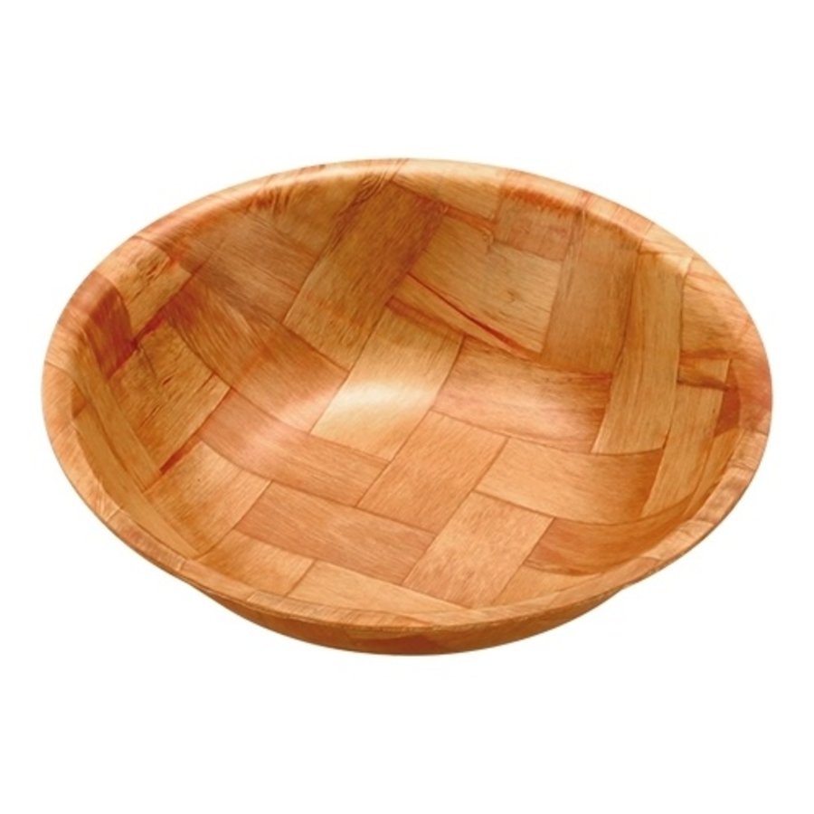 Panier à pain en bois tissé rond Ø15cm 4cmH