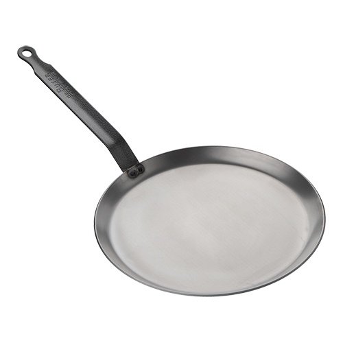  De Buyer Poêle à crêpes en tôle d'acier Ø24xH1,2cm 