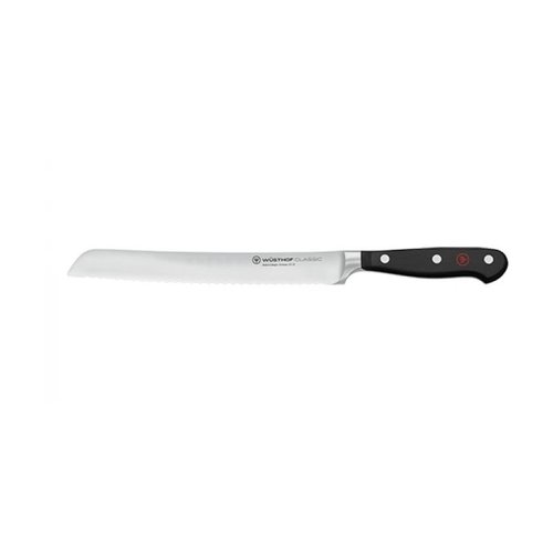  Couteau à pain|Manche noir |Inox | L.20cm-32,10cm 