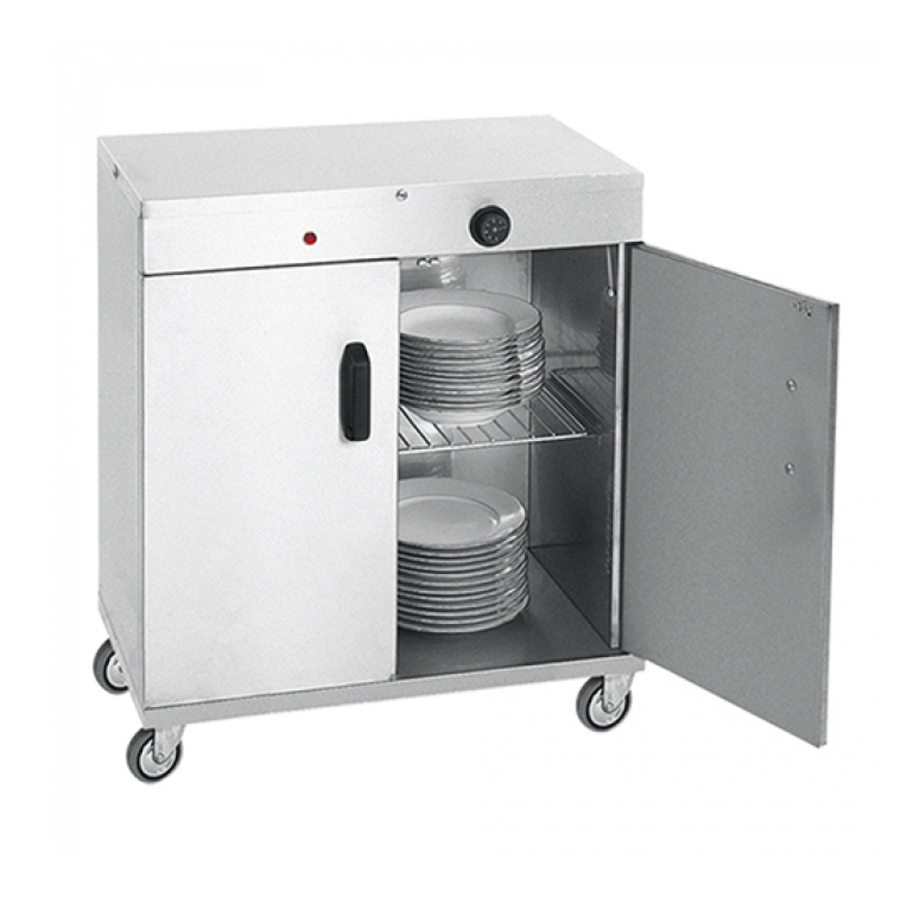 Chariot chauffe assiette, inox, +30°C/+90°C