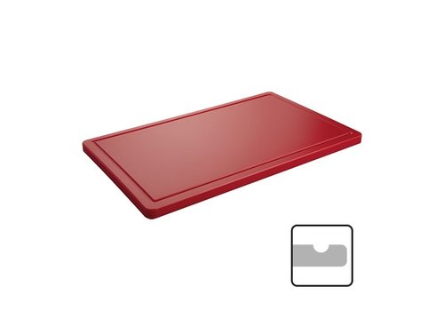  ProChef Planche découper en plastique Rouge|40x25cm 