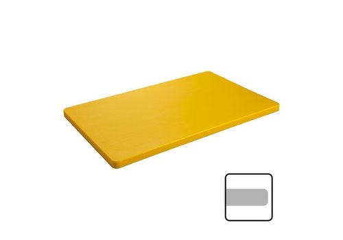  ProChef Planche à découper en plastique Jaune |lisse 50x30x2cm 