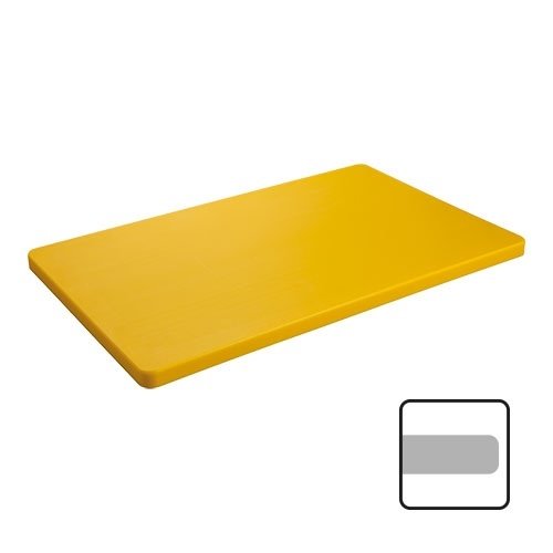  ProChef Planche à découper en plastique Jaune |lisse 50x30x2cm 