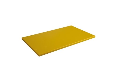  ProChef Planche à découper en plastique Jaune |lisse 50x30x1.5cm 