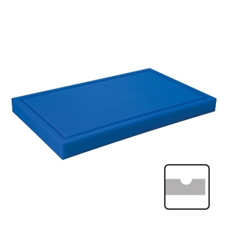 Planche à découper Bleu en plastique |lisse 50x30x4cm
