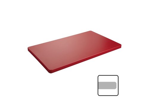  ProChef Planche à découper en plastique lisse| Rouge 50x30x2cm 