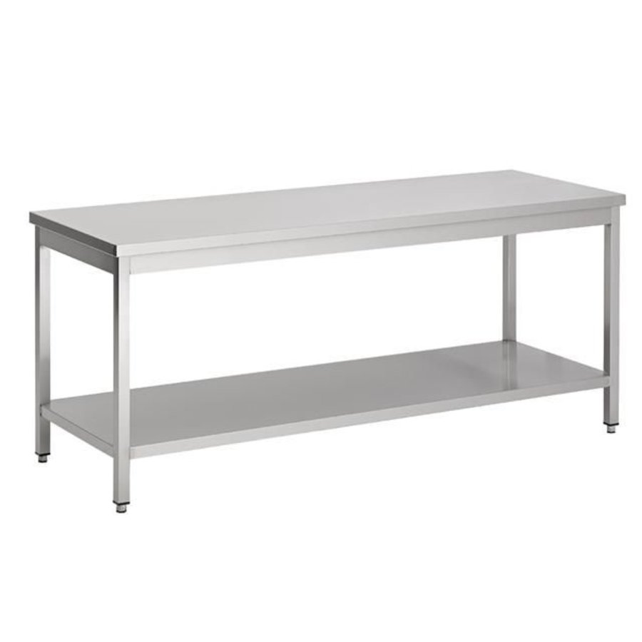 Table Inox Basse avec Etagère | 6 dim | 60  cm P | 60 H