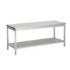 ProChef Table Inox Basse avec Etagère | 9 dim | 70  cm P | 60 cm H