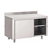 ProChef Plan de Travail en inox etagère et dosseret |100(L)x70(P)x85(H)cm