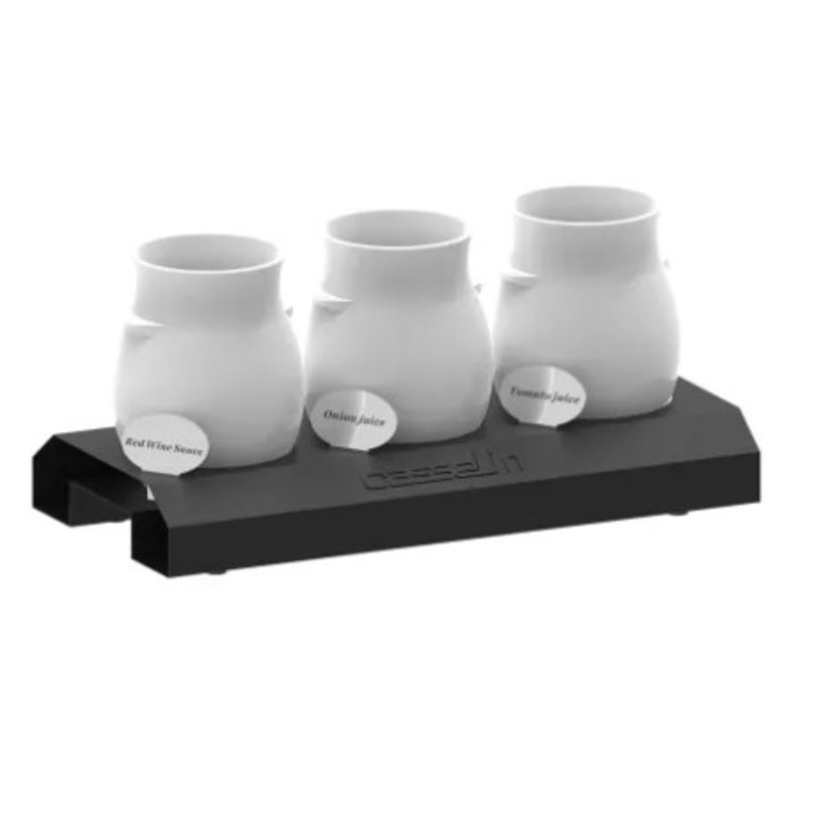 Support pour 3 pots à sauce /L455xP212xH245mm