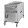 ProChef Chariot bain-marie à eau en acier inoxydable/ L 70 x P 1 25 x H 90 cm