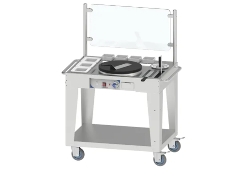  ProChef Stand à crêpes ambulant/ L 1 03 x P 67 x H 1 35 cm 