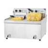 ProChef Friteuse électrique avec vanne de vidange/ 2 x 10L/  L 66 x P 71 x H 51 cm