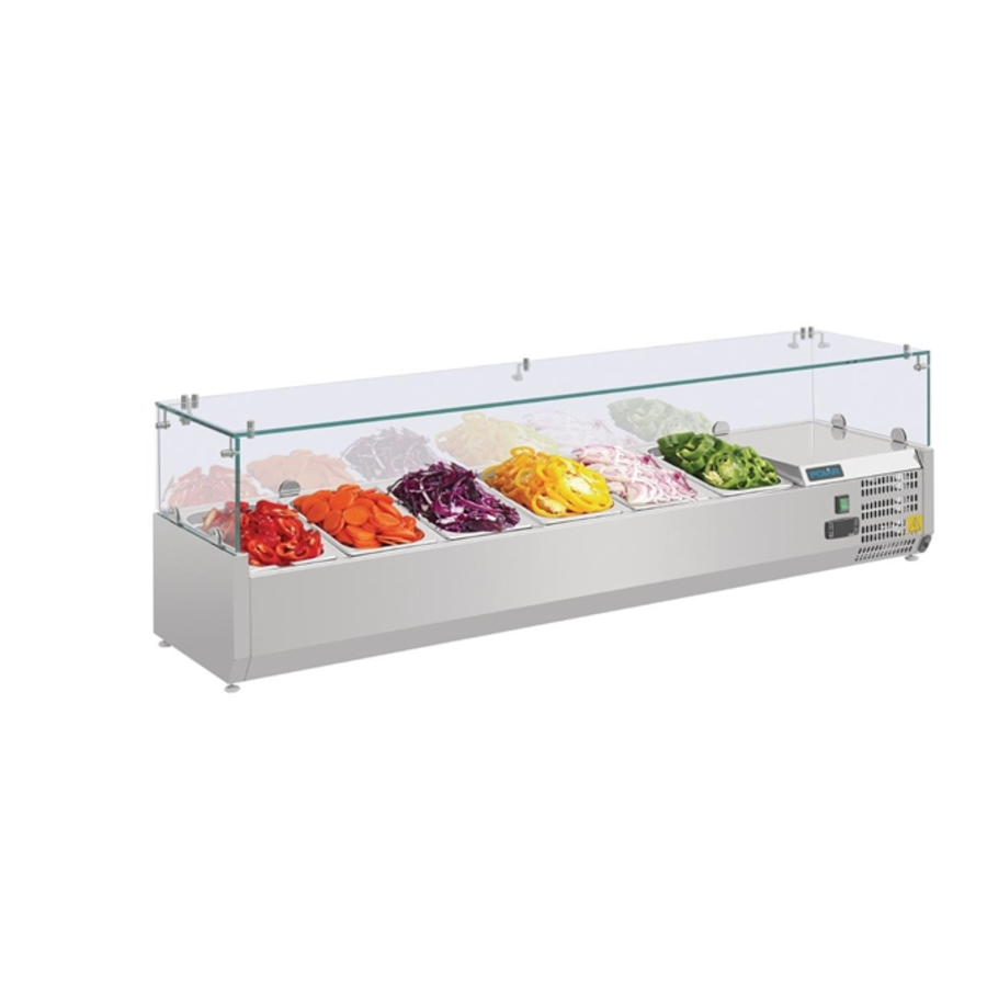 Saladette réfrigérée pour comptoir à pizza Polar - 1400(L) x 330(P) mm -  ProChef