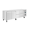 Polar Table réfrigérée positive 2 portes 4 tiroirs - 86x230x70 cm