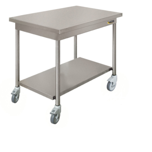  Sofinor Table démontable rayonnee en inox | centrale | étagère basse | sur roulettes polyamide 