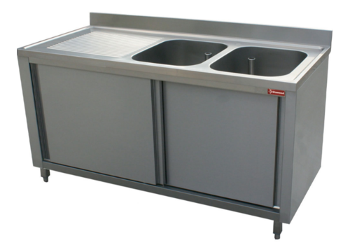  ProChef Plonge inox | 2 éviers à droite | 180x70x88 cm 