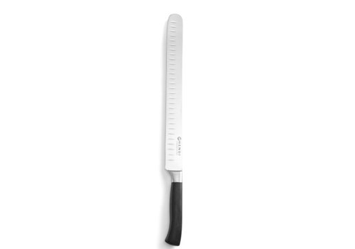  Hendi Couteau à jambon et saumon | Noir | 300/430mm 