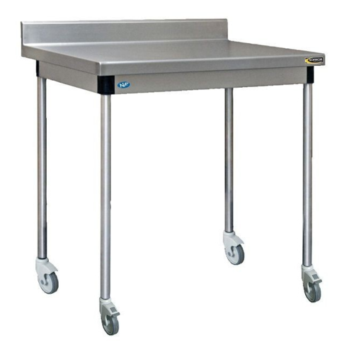  Sofinor Table démontable rayonnee | centrale | pieds ronds | sur roulettes inox 