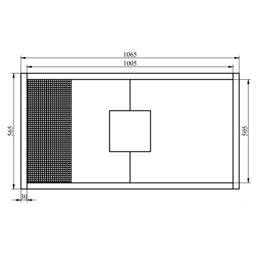 Caniveau de Sol can1000X500 pour Cuisine Professionnelle Amovible - Horizontale